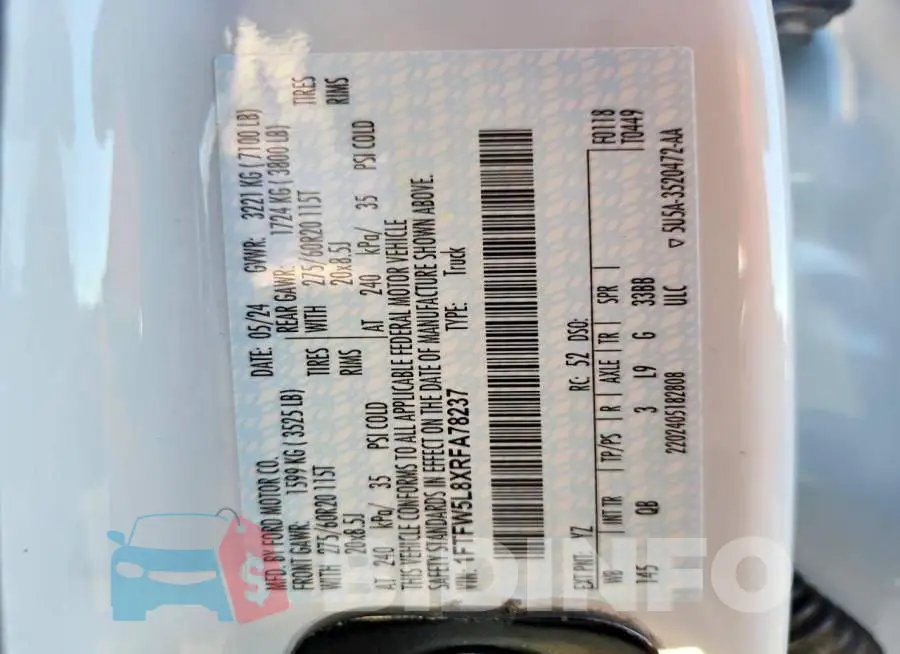 1FTFW5L8XRFA78237 Photo# 12