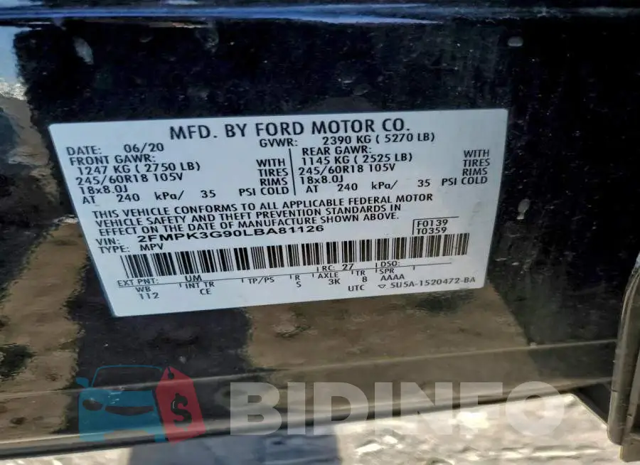 2FMPK3G90LBA81126 Photo# 13