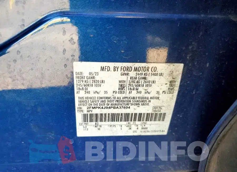 2FMPK4J94PBA37604 Photo# 13