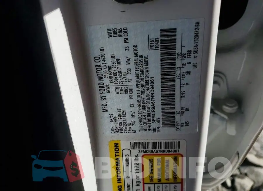 3FMCR9A67NRD94061 Photo# 13