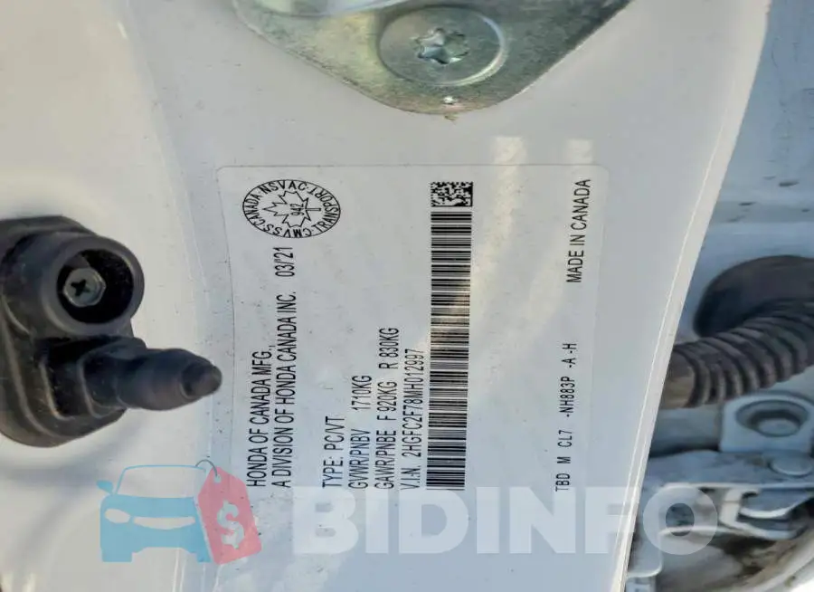 2HGFC2F78MH012997 Photo# 12