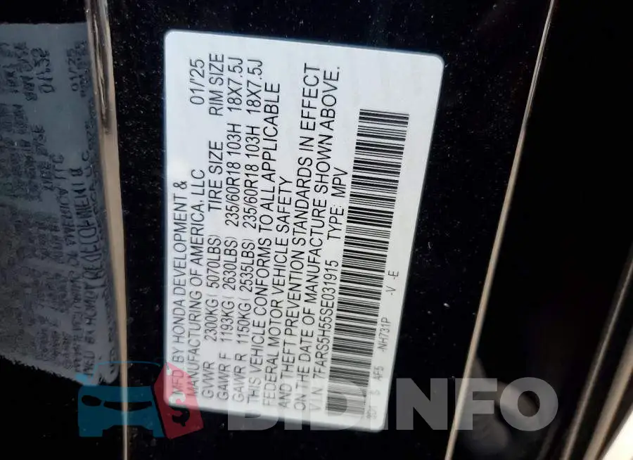 7FARS5H55SE031915 Photo# 12