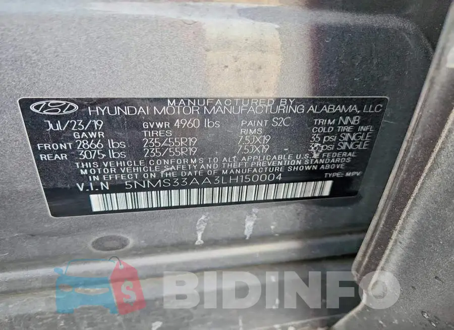 5NMS33AA3LH150004 Photo# 13