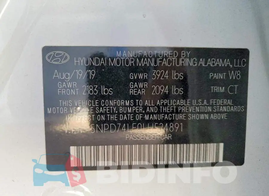 5NPD74LF0LH524891 Photo# 13