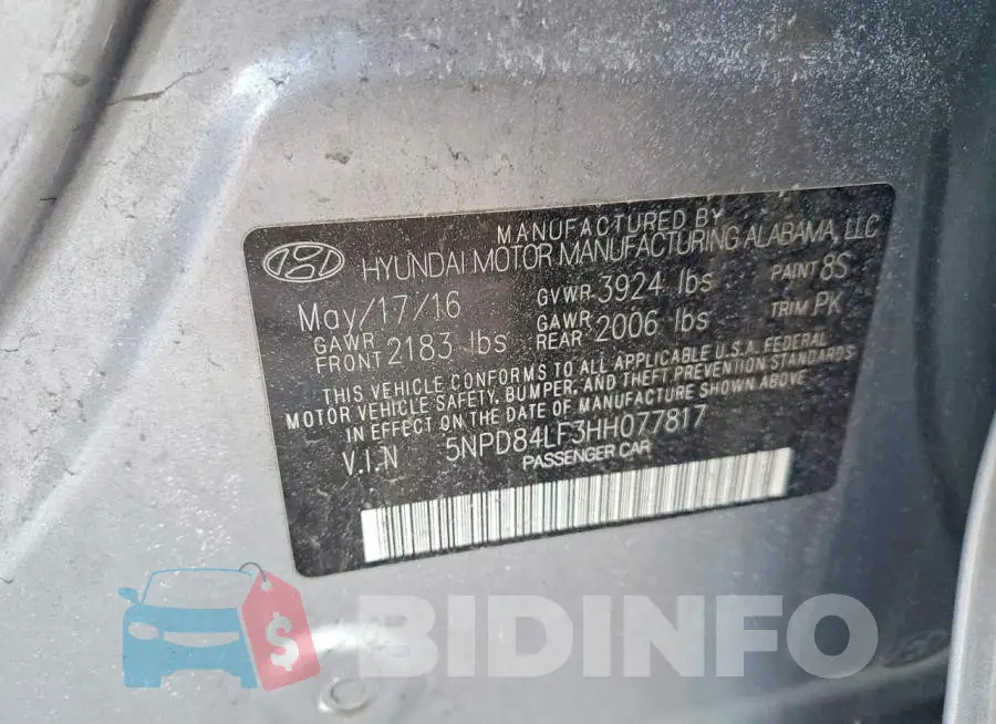 5NPD84LF3HH077817 Photo# 12