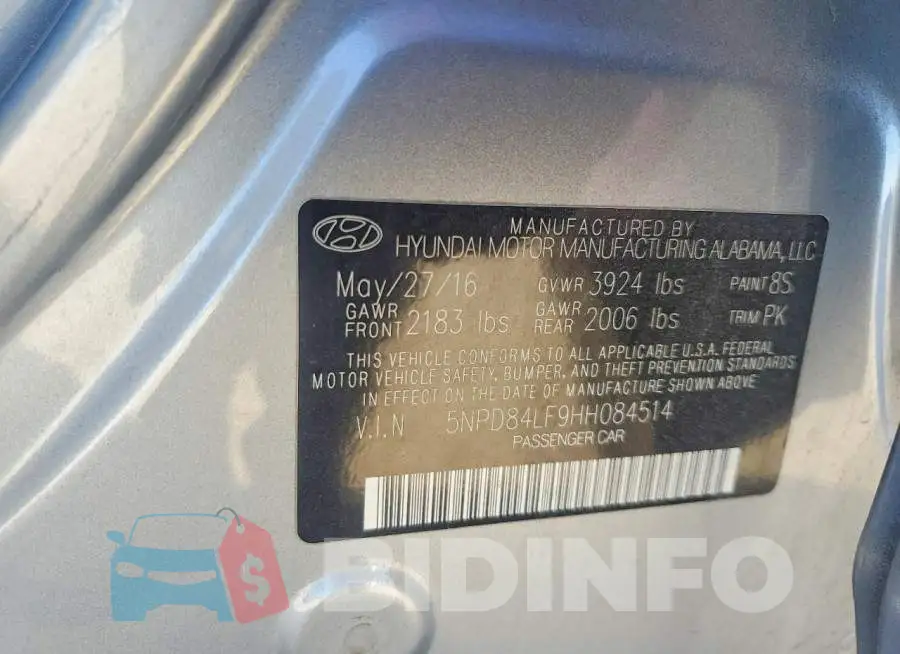 5NPD84LF9HH084514 Photo# 12