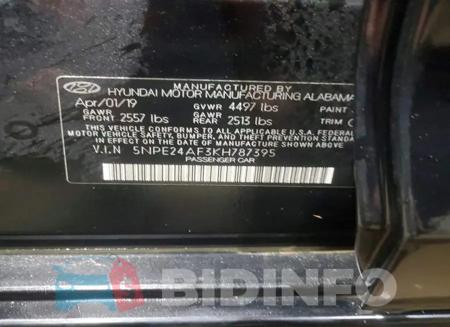 5NPE24AF3KH787395 Photo# 12