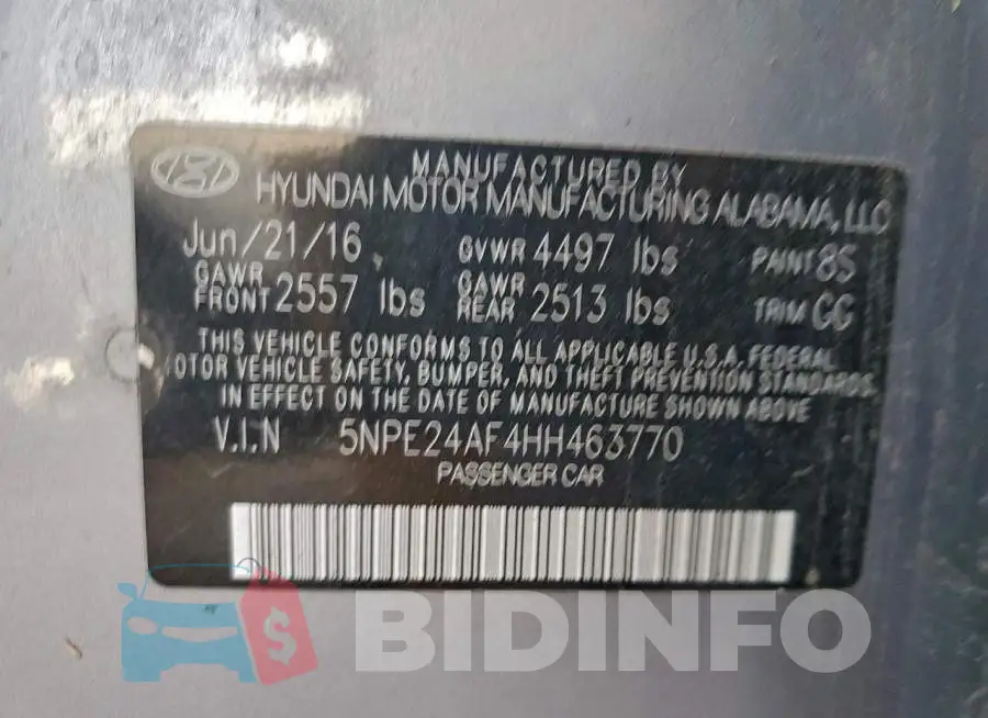 5NPE24AF4HH463770 Photo# 12