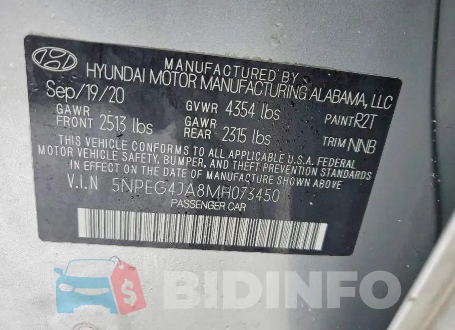 5NPEG4JA8MH073450 Photo# 13