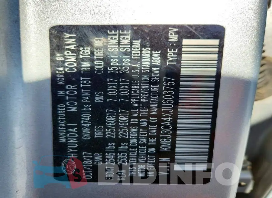 KM8J3CA4XJU603767 Photo# 13