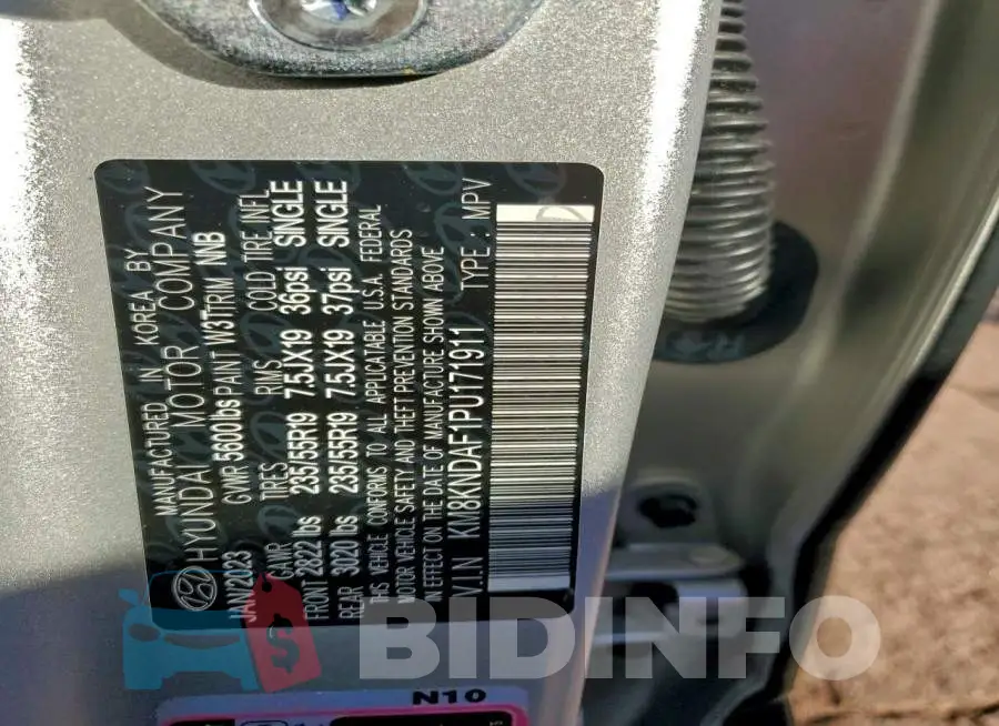 KM8KNDAF1PU171911 Photo# 12