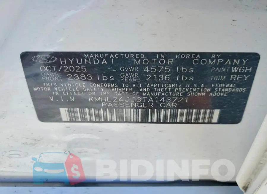 KMHL24JJ3TA143721 Photo# 13