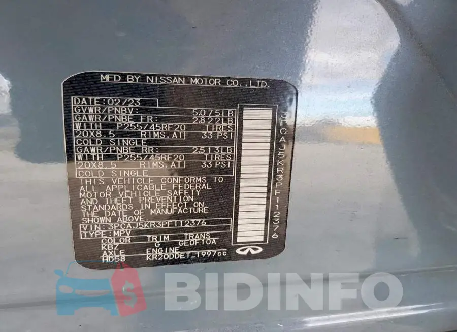 3PCAJ5KR3PF112376 Photo# 14