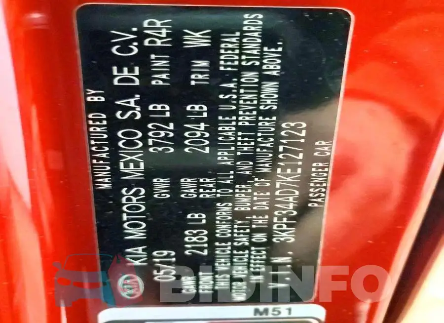 3KPF34AD7KE127123 Photo# 12