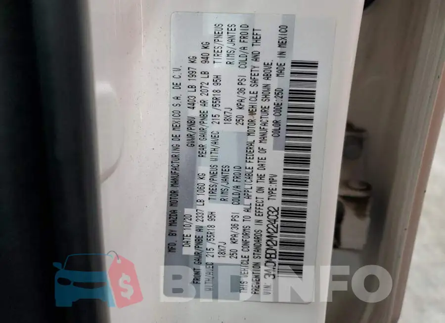 3MVDMBDM2MM224032 Photo# 13