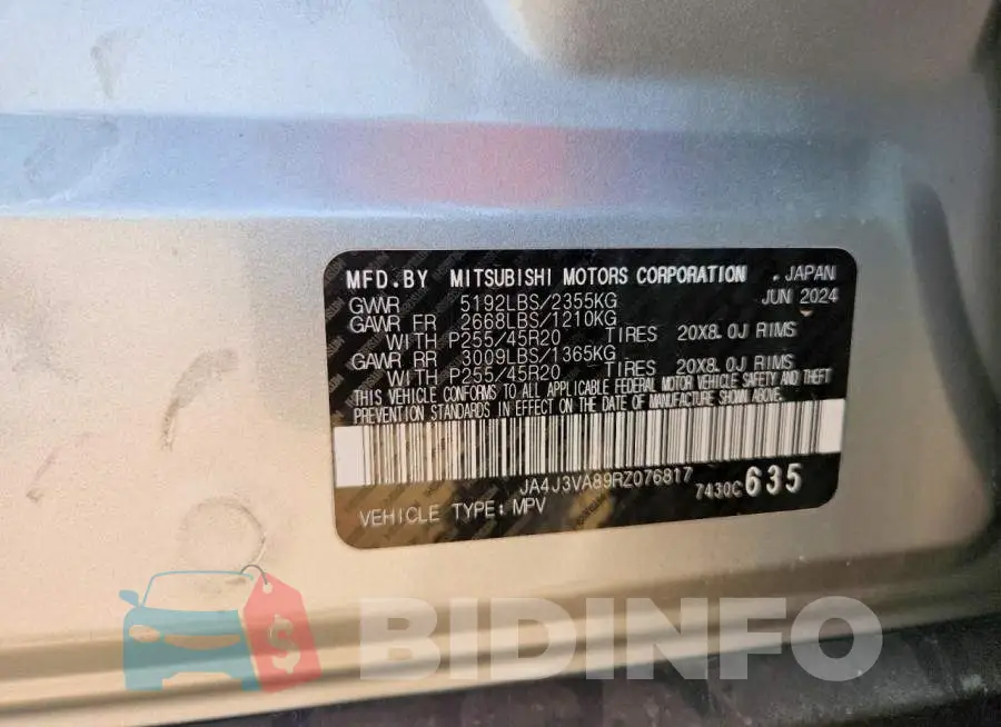 JA4J3VA89RZ076817 Photo# 14