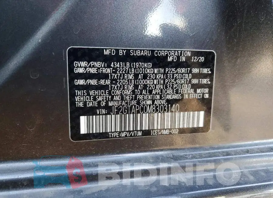 JF2GTAPC0M8303140 Photo# 13