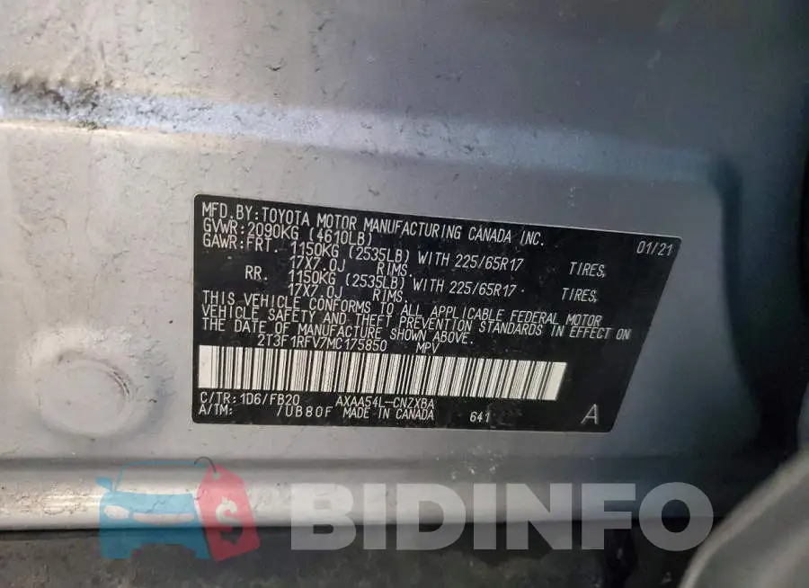 2T3F1RFV7MC175850 Photo# 14