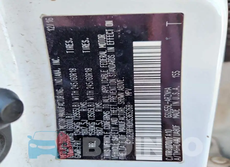 5TDBZRFH0HS365268 Photo# 13