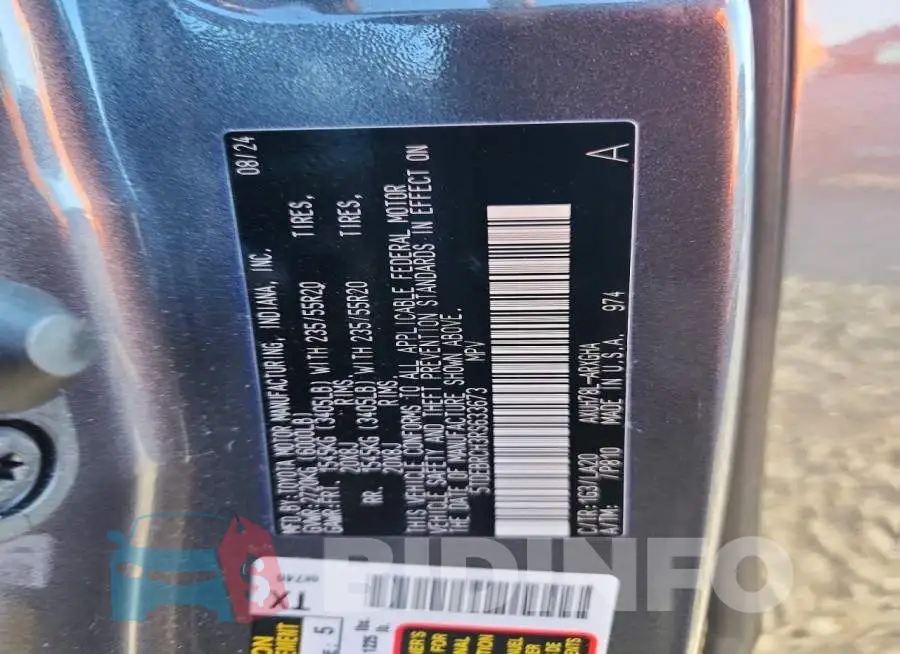 5TDEBRCH3RS633673 Photo# 13