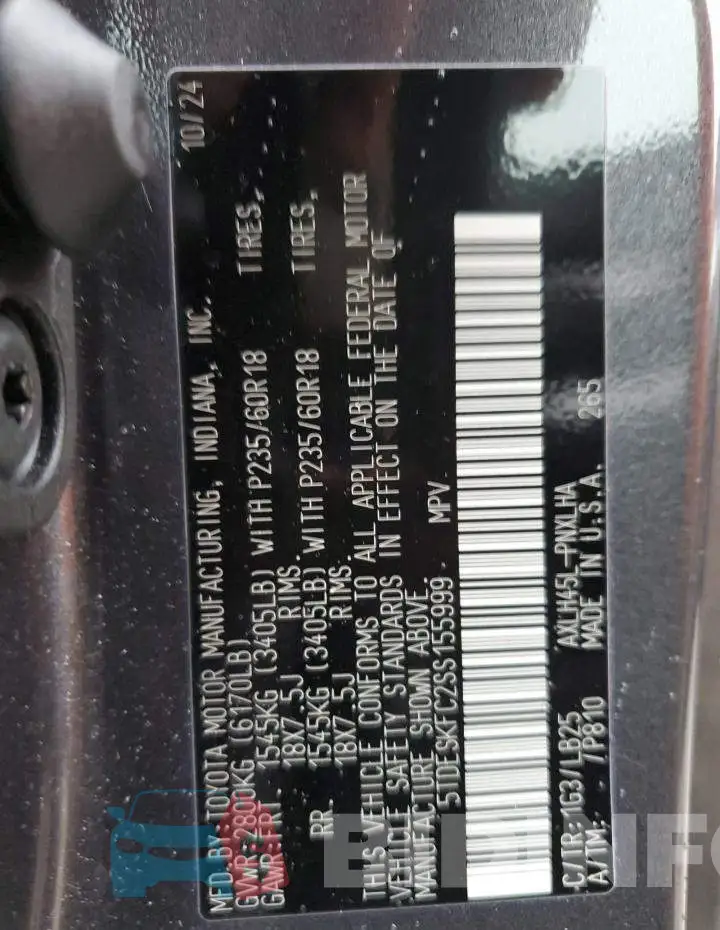5TDESKFC2SS155999 Photo# 14