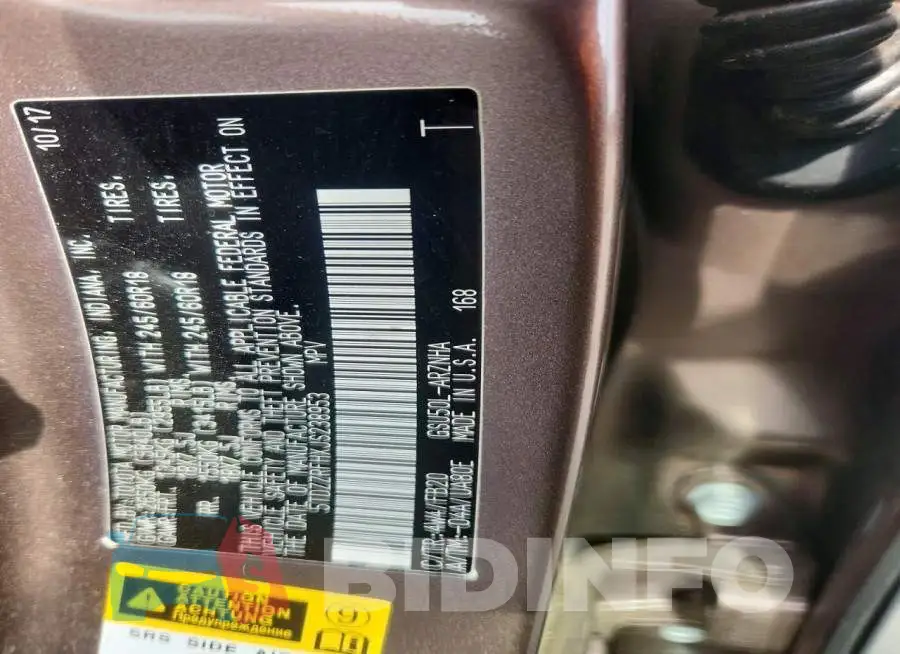 5TDZZRFHXJS238953 Photo# 14