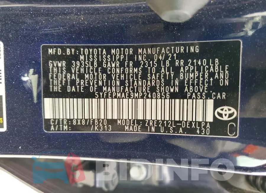 5YFEPMAE9MP240856 Photo# 13