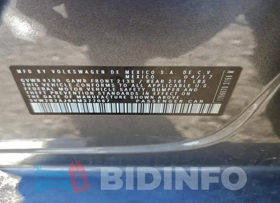 3VW2B7AJ6HM377067 Photo# 12