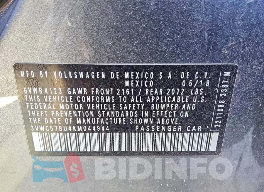 3VWC57BU4KM044944 Photo# 12