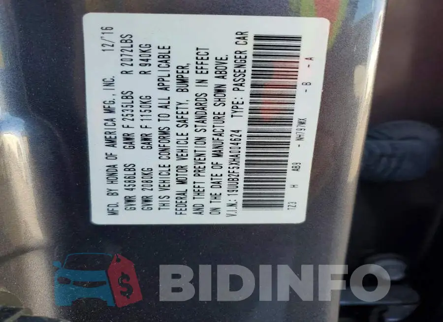 19UUB2F5XHA004624 Photo# 12