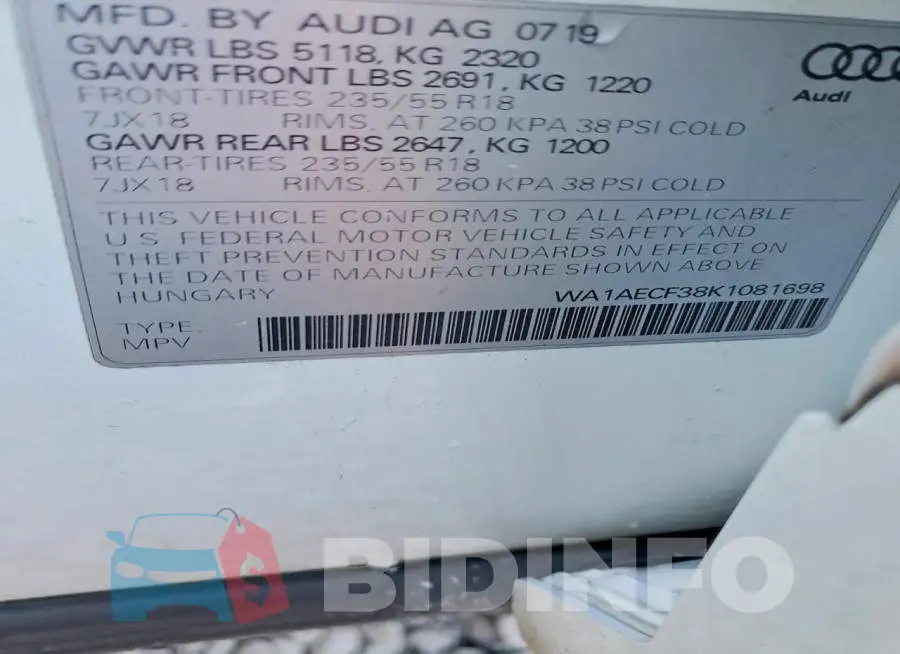 WA1AECF38K1081698 Photo# 13