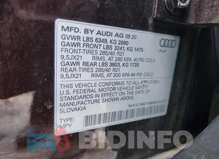 WA1LXAF74MD014107 Photo# 12