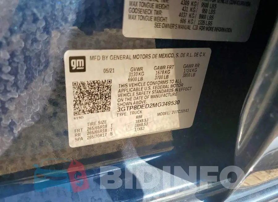 3GTP8DED2MG349530 Photo# 12