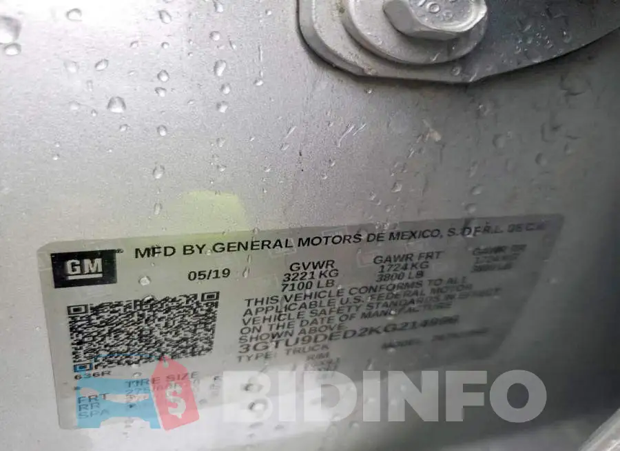 3GTU9DED2KG214969 Photo# 13