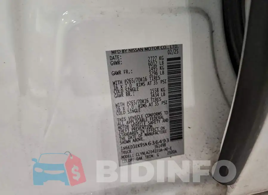 1N6ED1EK9SN636493 Photo# 12