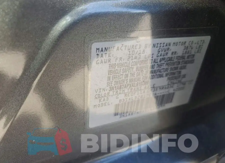 3N1AB7APXKL610399 Photo# 12