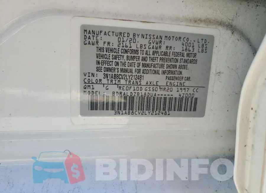 3N1AB8CV2LY212481 Photo# 13