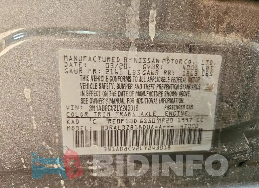 3N1AB8CV2LY243018 Photo# 12