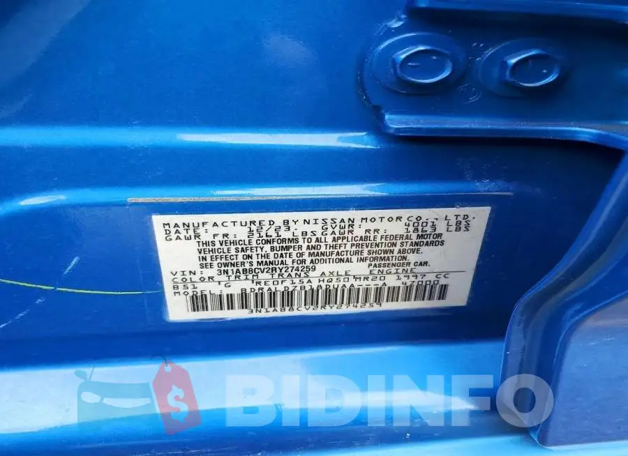 3N1AB8CV2RY274259 Photo# 12
