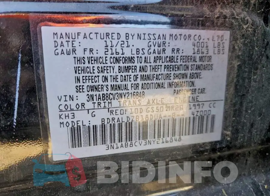 3N1AB8CV3NY216848 Photo# 13
