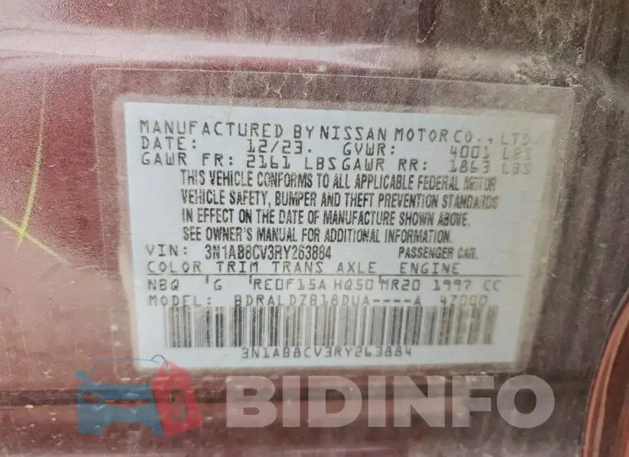 3N1AB8CV3RY263884 Photo# 12