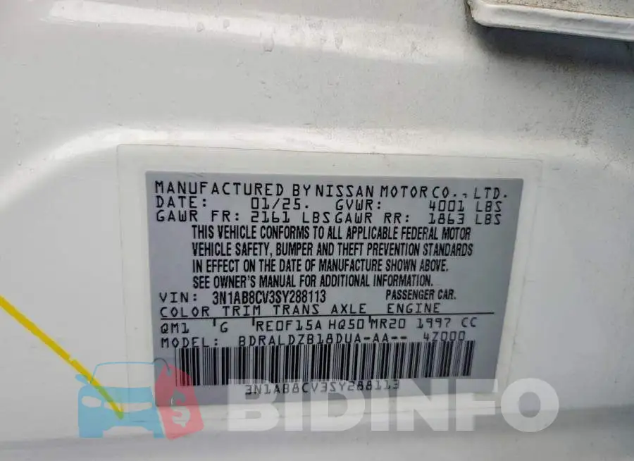 3N1AB8CV3SY288113 Photo# 12