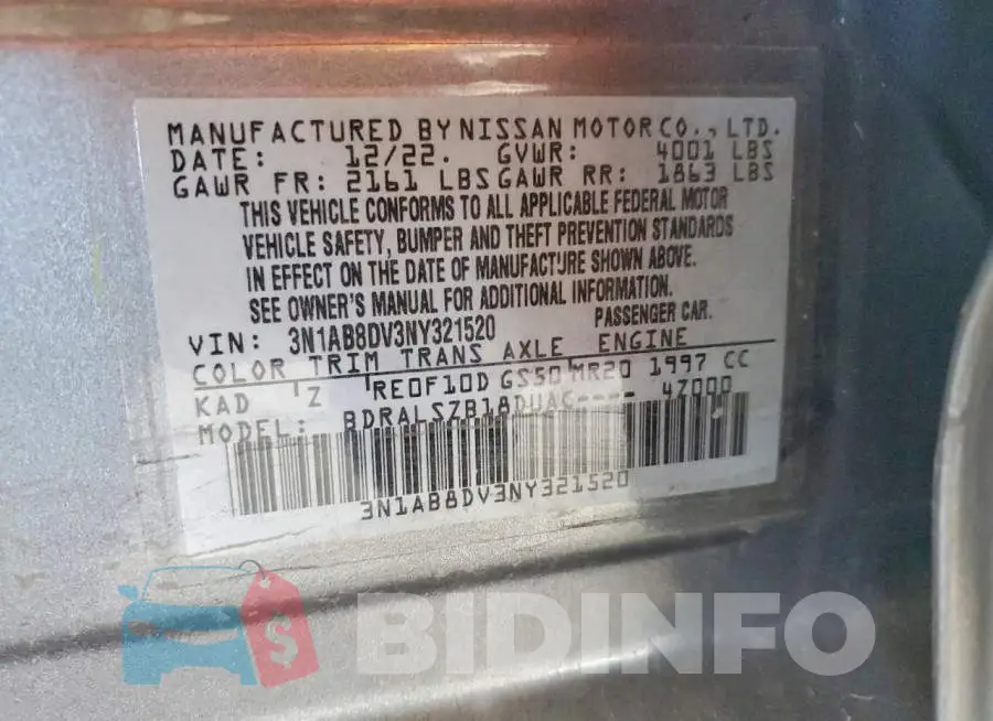 3N1AB8DV3NY321520 Photo# 12