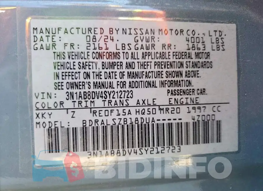 3N1AB8DV4SY212723 Photo# 13
