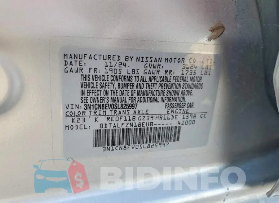 3N1CN8EV0SL825997 Photo# 12