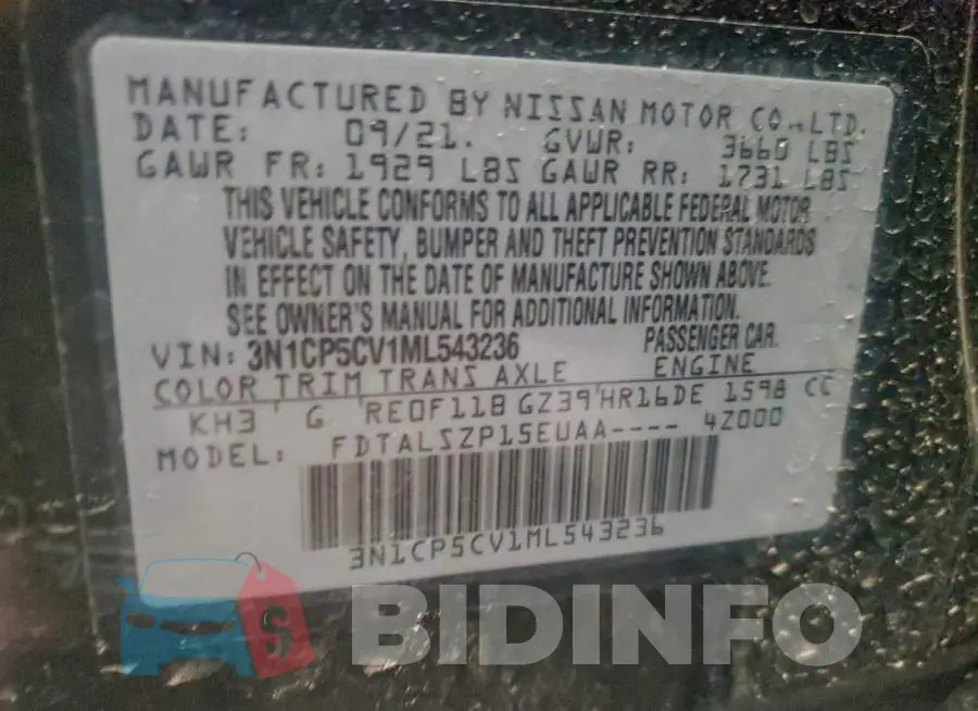 3N1CP5CV1ML543236 Photo# 12