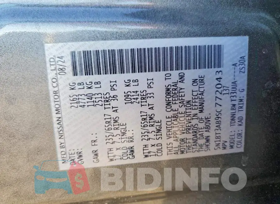 5N1BT3AB9SC772043 Photo# 13