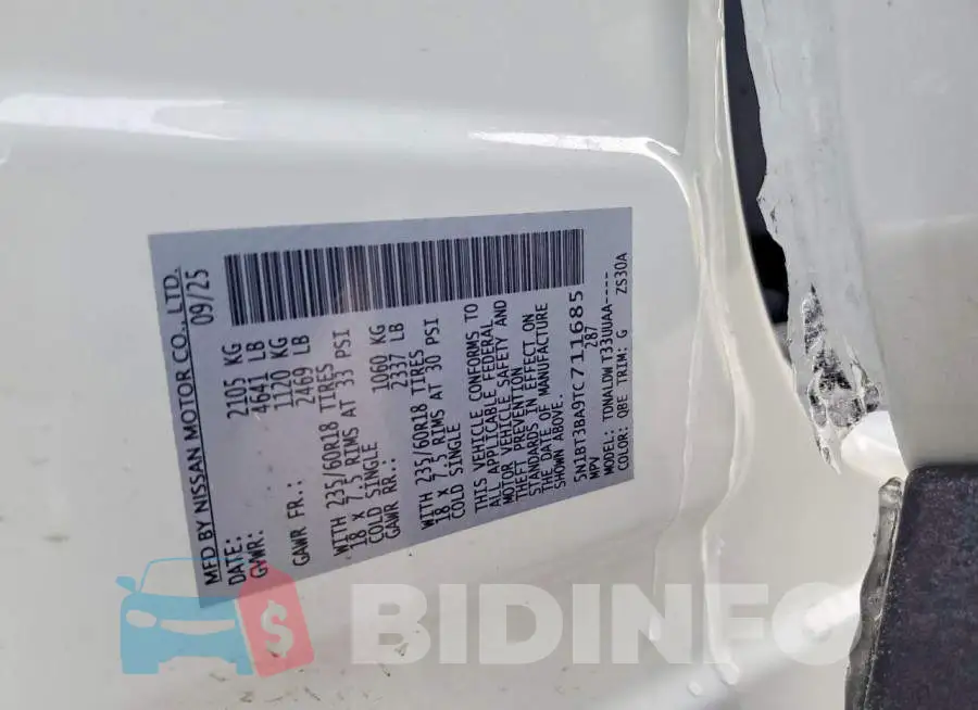5N1BT3BA9TC711685 Photo# 13