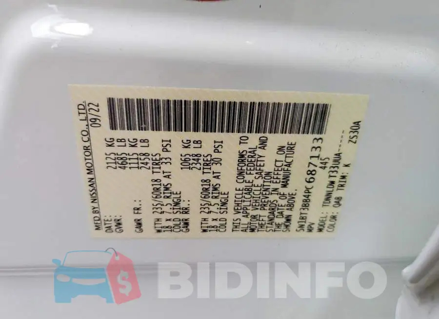 5N1BT3BB4PC687133 Photo# 13