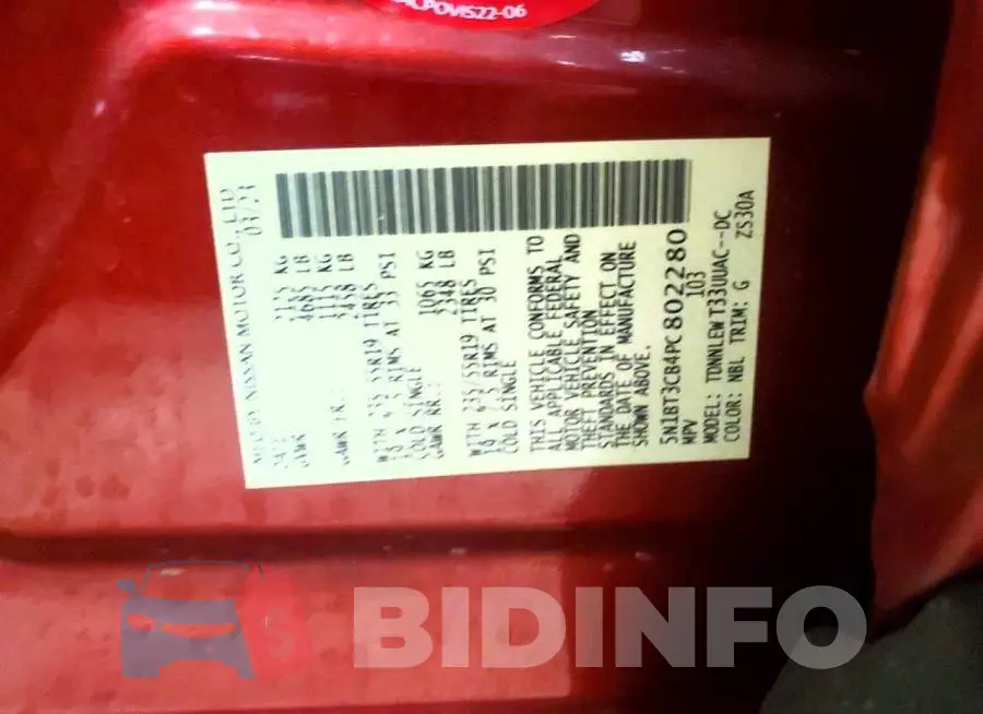 5N1BT3CB4PC802280 Photo# 12